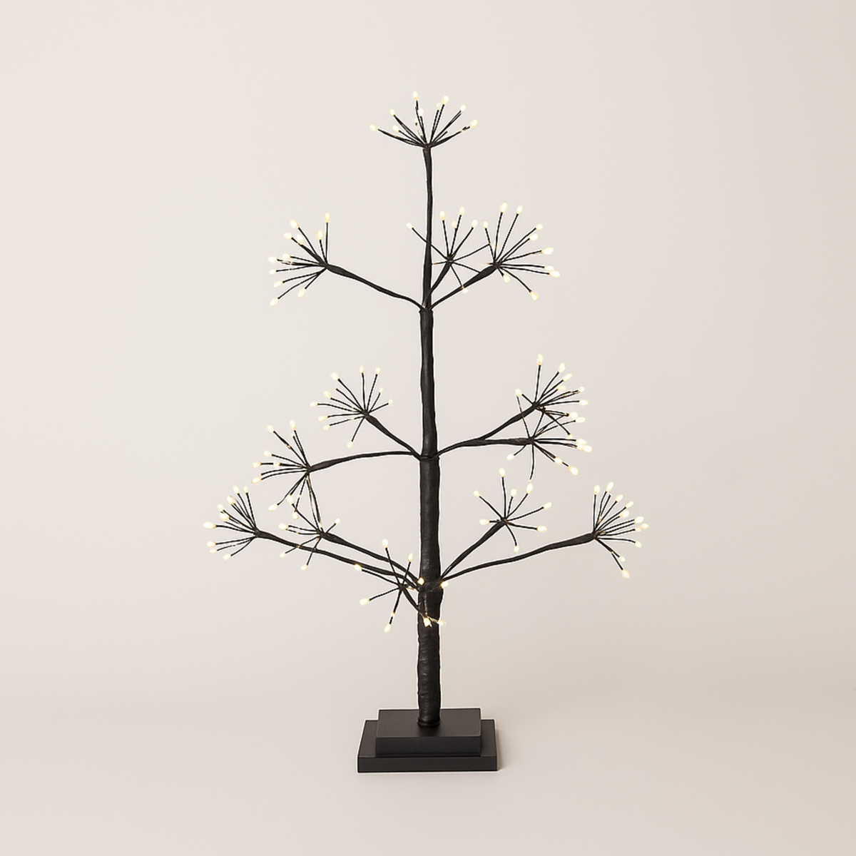 Black 60cm WW Starburst LED Tree