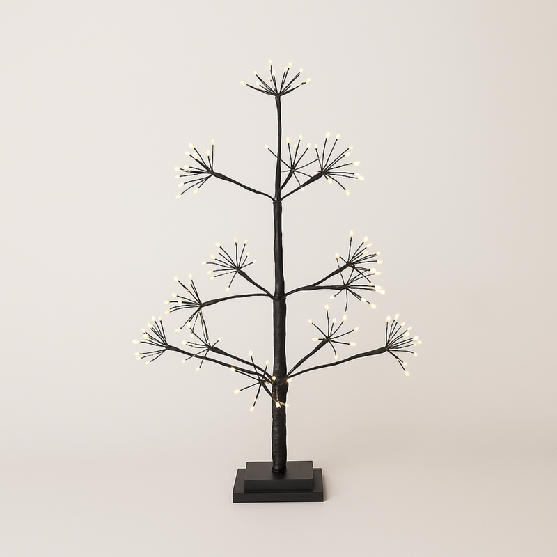 Black 60cm WW Starburst LED Tree
