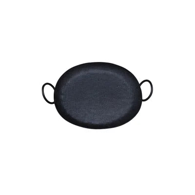 ANKARA Dolma Tray with Handles - Vintage Brass Finish - 45cm wide