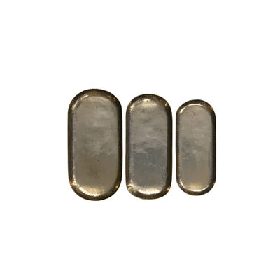 ANKARA Avani Trays - Set of 3 - Solid Brass