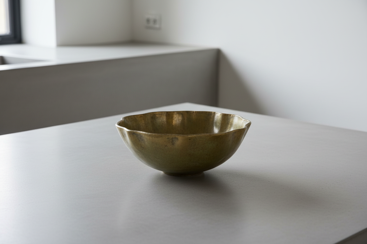 ANKARA Gilded Poppy Bowl - Vintage Brass Finish - 32cm Wide