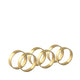 BROSTE Copenhagen Napkin Ring Set of 6 - Brass - 5cm