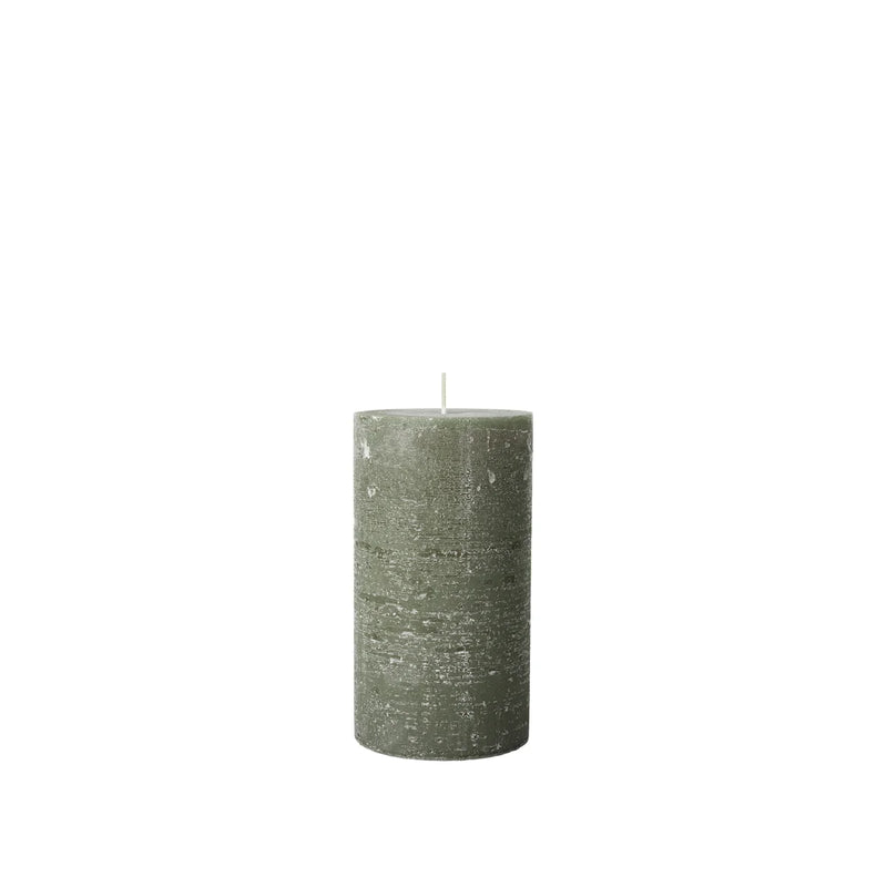 BROSTE Copenhagen Candle Pillar 18cm Tall - Grape Leaf Green