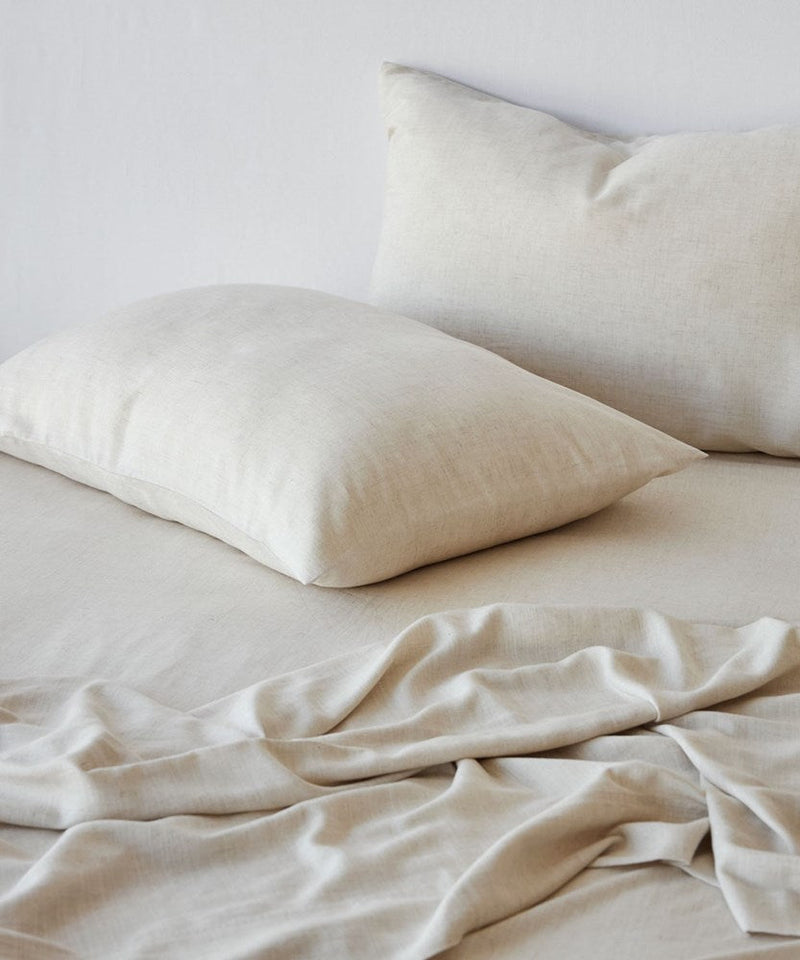 Bamboo Linen Pillowcase - Natural