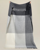 Weave Bayswater Large Charcoal Check Throw  - 150 x 240cm - Ships September