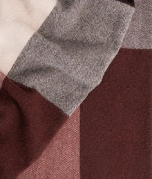 Weave Large Check Wool Throw  - Brookside Beetroot