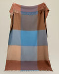 Weave Large Check Wool Throw  - Brookside Ocean - Ships May 2026