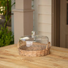 LARGE CLOCHE COVERED BASKET