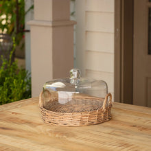 LARGE CLOCHE COVERED BASKET