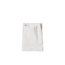 Frankly Cotton - Small Paper Bag Vase - White - Fine Bone China 10cm