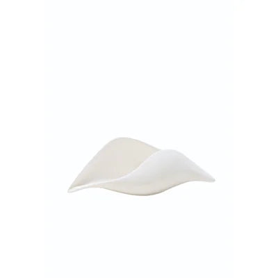 Frankly Cotton -  Fine Bone China - Folded Leaf Small - White