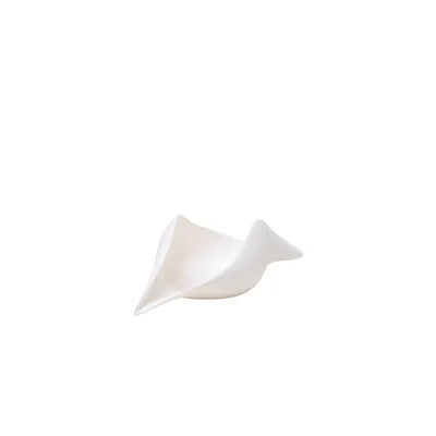 Frankly Cotton -  Fine Bone China - Folded Leaf Small - White