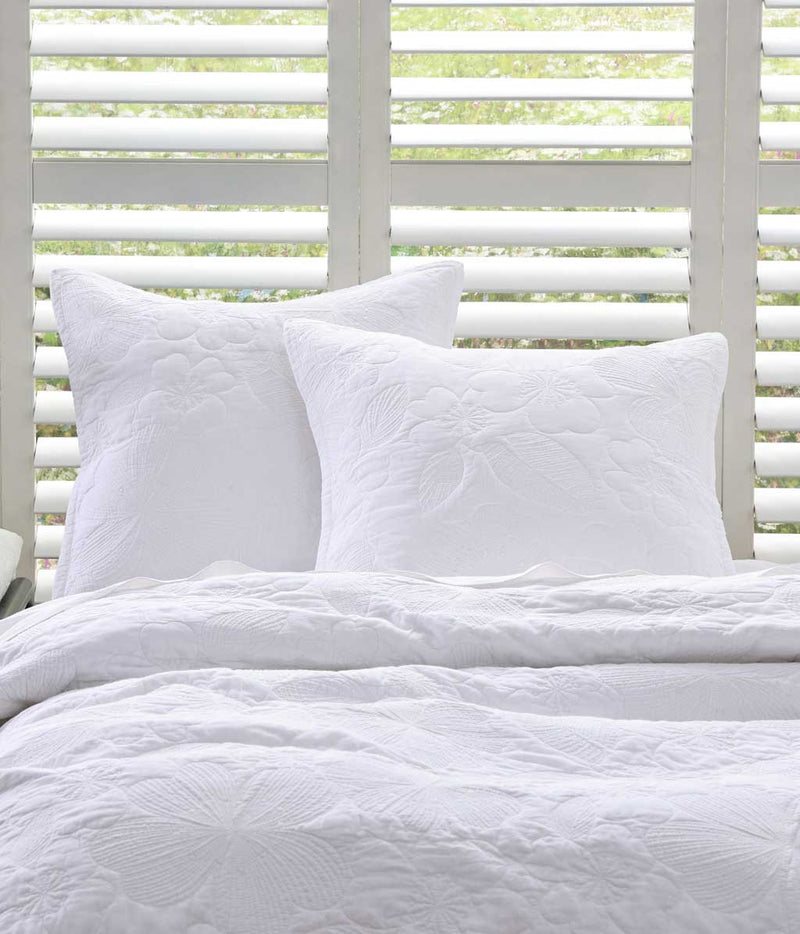 Catalina Quilted Euro Set White
