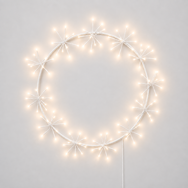 Large Light up White Wreath