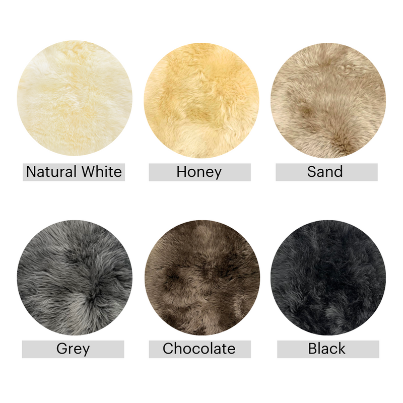 Sheepskin Ottoman - 2 options of height: 30cm or 50cm high