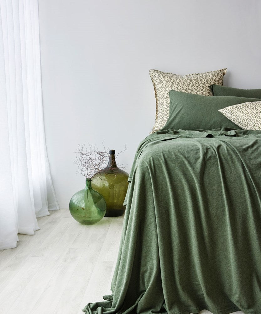 Cotton Jersey Duvet Cover - Avocado