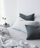 Cotton Jersey Fitted Sheet - Grey Stripe