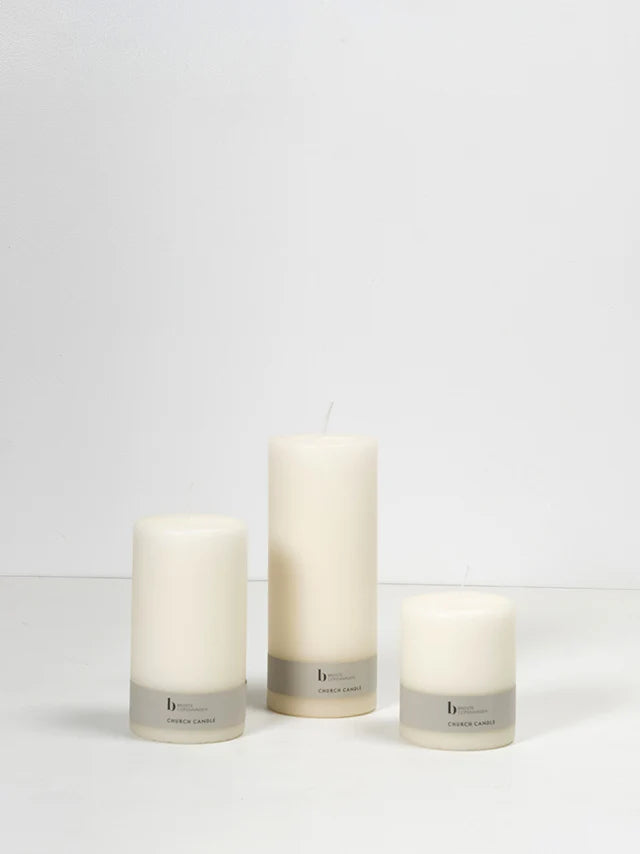 Broste Copenhagen Candle Church 20cm Antique White