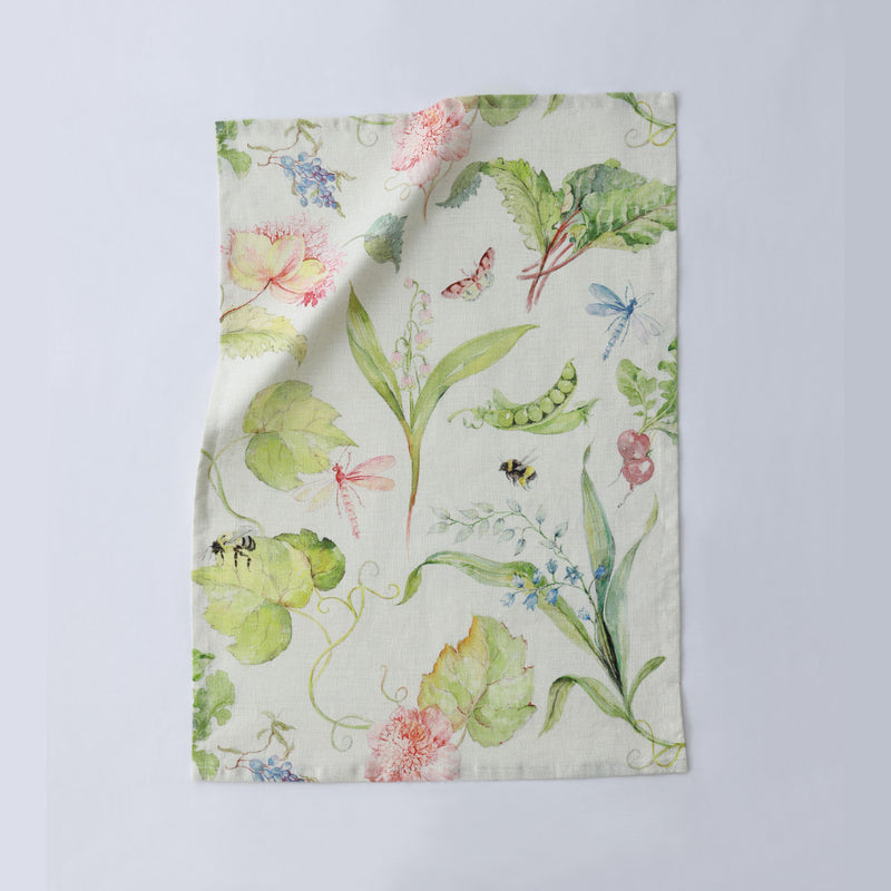 MM Linen Essie  Printed 50% European Flax Linen & 50% Cotton Tea Towel  50x70cm