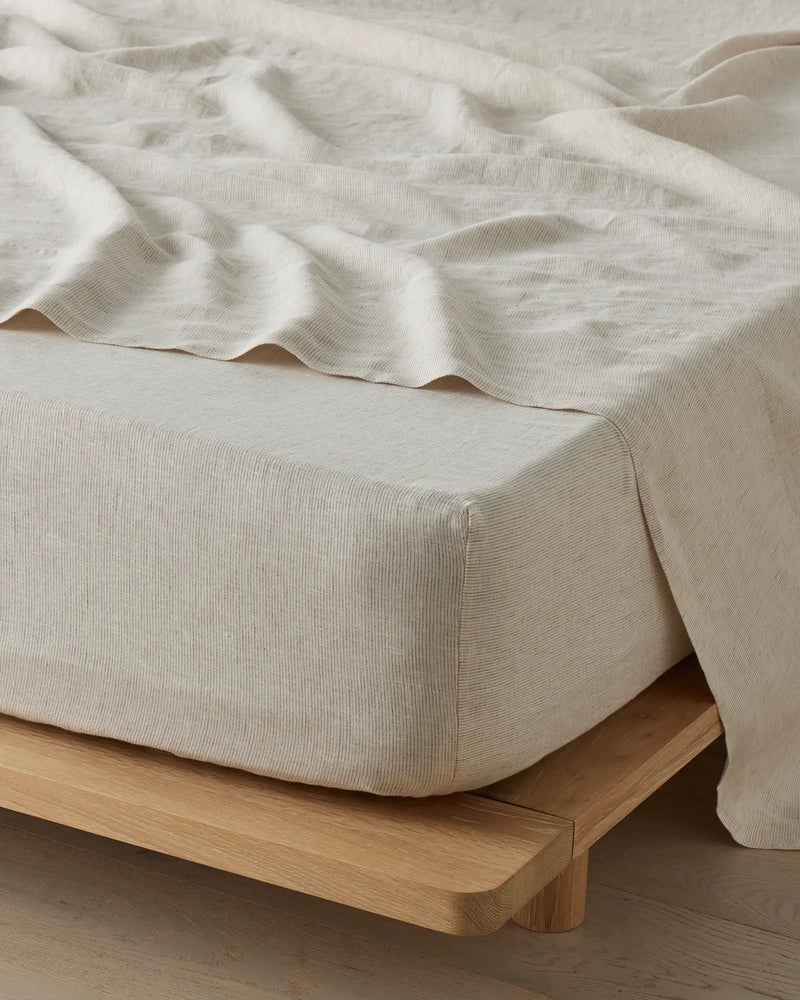 Sova Fitted Sheet Savanna Pinstripe
