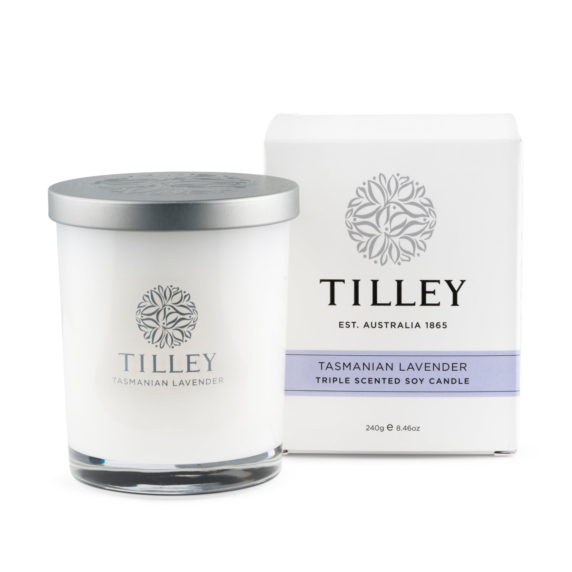 Tilley Candle Tasmanian Lavender - Soy 240g / 45 Hour