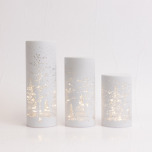 Tall Forestscape Noel Lantern in White