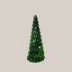 Frost Drop Glass Tree in Dark Green - 24cm