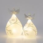 Large Frosted Round Glass Angel 15cm