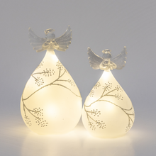 Small Frosted Round Glass Angel 10cm