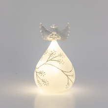 Small Frosted Round Glass Angel 10cm