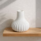 Frankly Cotton Fluted Ceramic Bud Vase – White