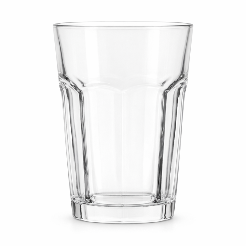 Frankly Cotton Clear Faceted Glass Tumbler 473ml