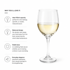 Frankly Cotton Clear Wine Toughened Glass 192ml