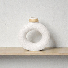 Frankly Cotton Textured Ring Ceramic Vase