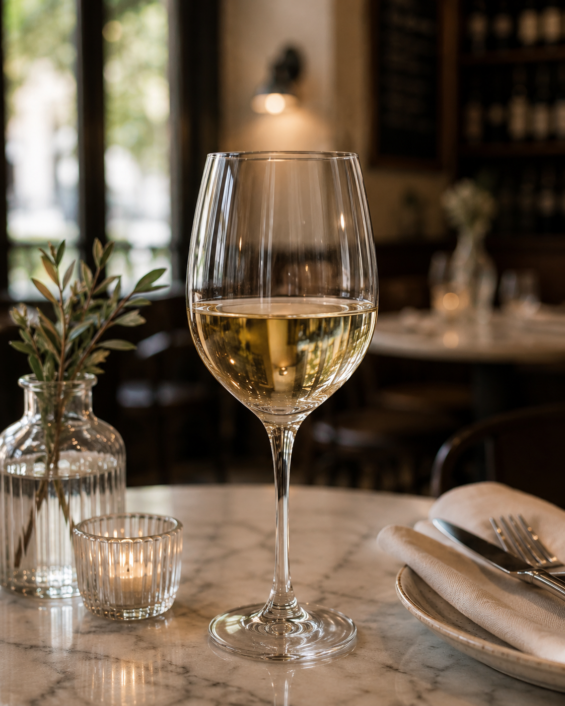 Frankly Cotton Clear Wine Toughened Glass 325ml