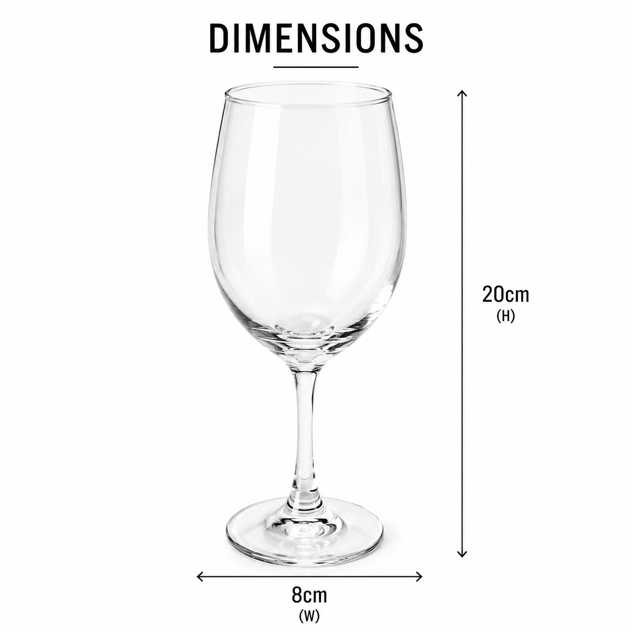 Frankly Cotton Clear Wine Toughened Glass 325ml
