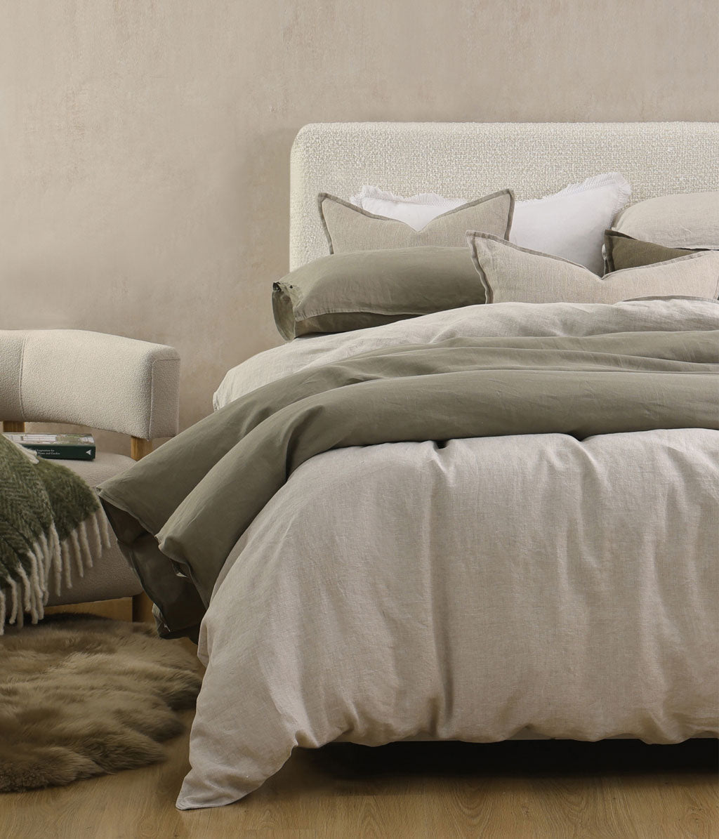 Laundered Linen Pillowcover Set Natural