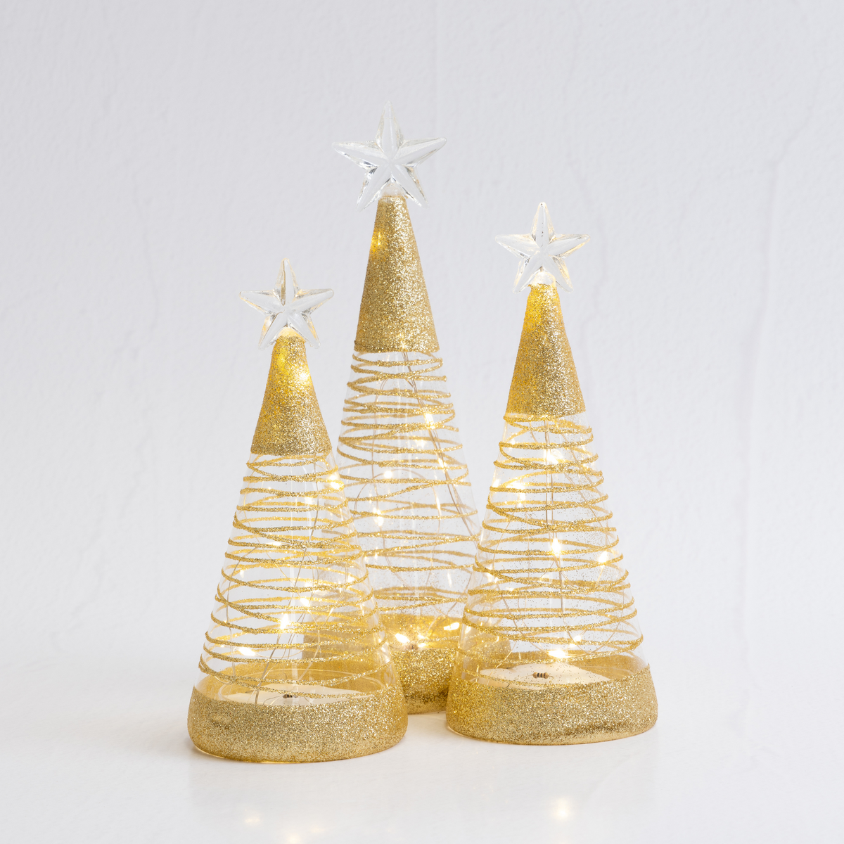 Gold Sparkle Table Top Tree - 17cm
