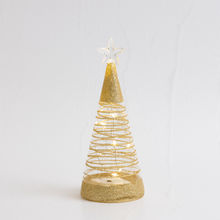 Gold Sparkle Table Top Tree - 17cm