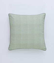 Gingham Cushion Cover Green