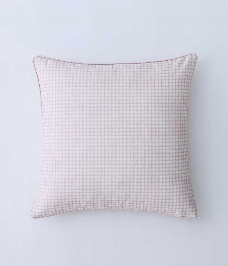 Gingham Cushion Cover Pink
