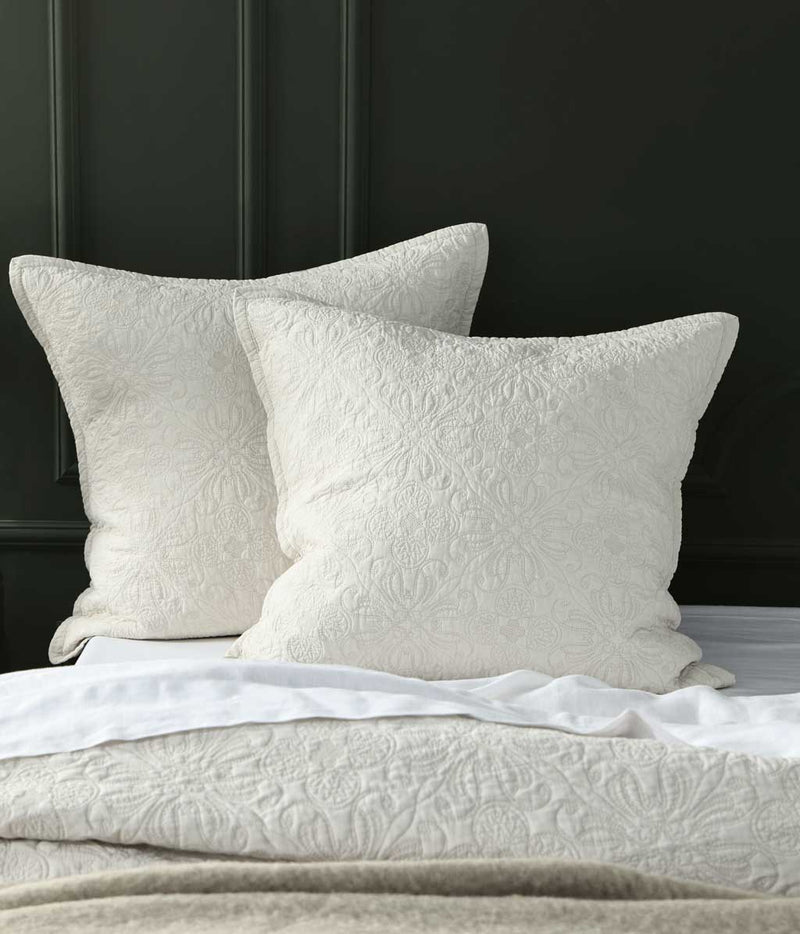 Hawthorne Quilted Euro Set Ivory