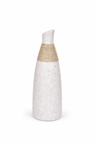Frankly Cotton Speckled Ceramic Rope Vase