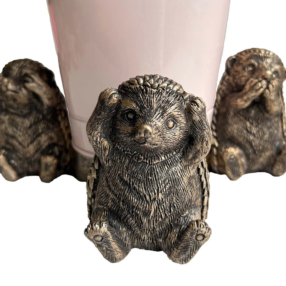 Hedgehog Potholder - Gold - Set of 3