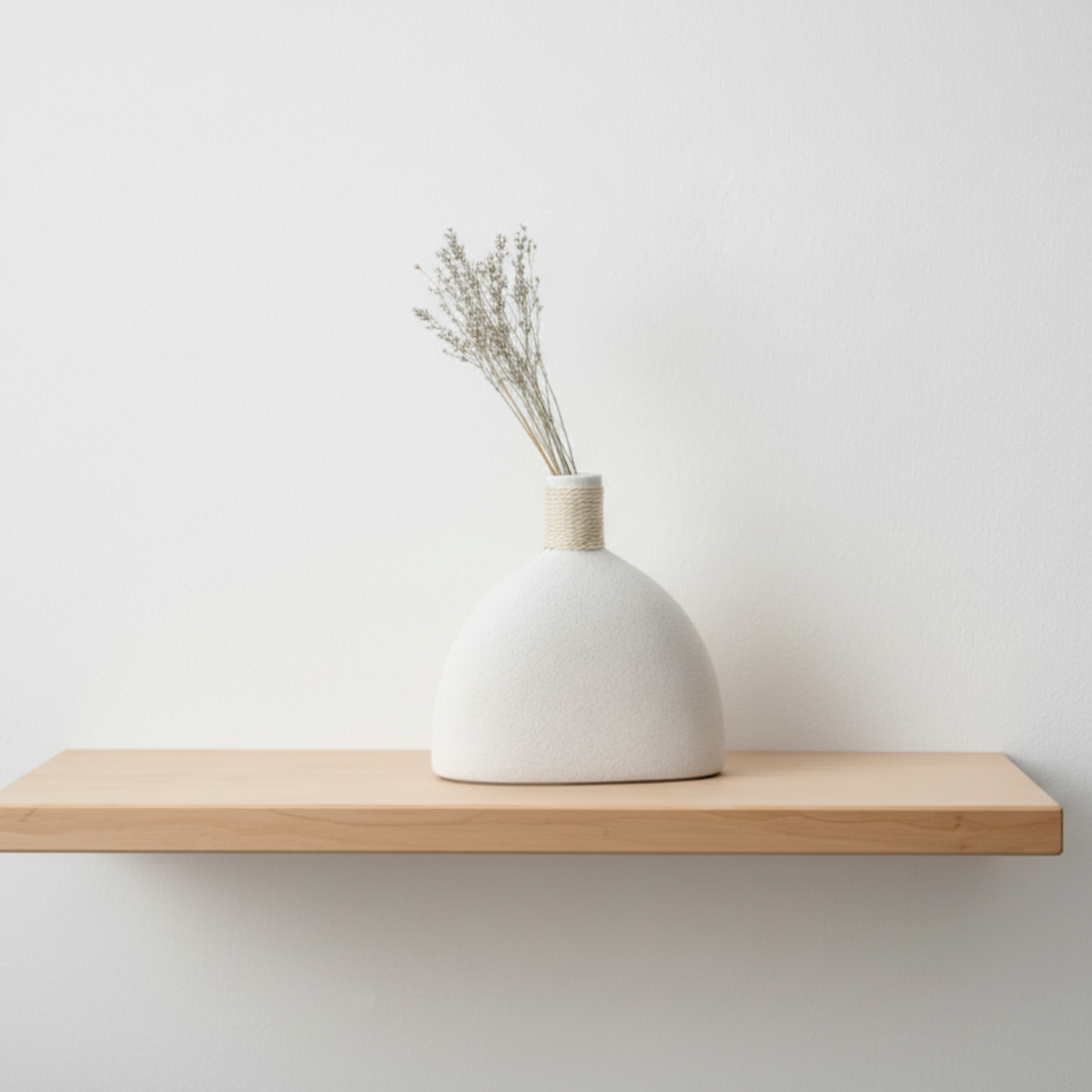 Frankly Cotton White Textured Sculptural Vase