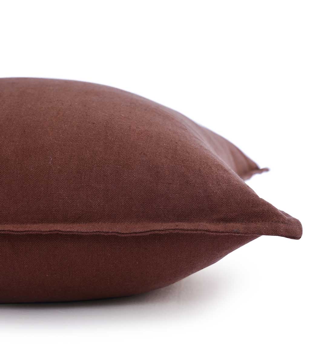Linen Cushion Cover Carob