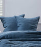 Laundered Linen Quilted Euro Set Ocean
