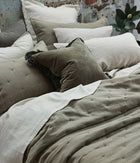 Mm Linen Laundered Linen Bedspread Set - Olive