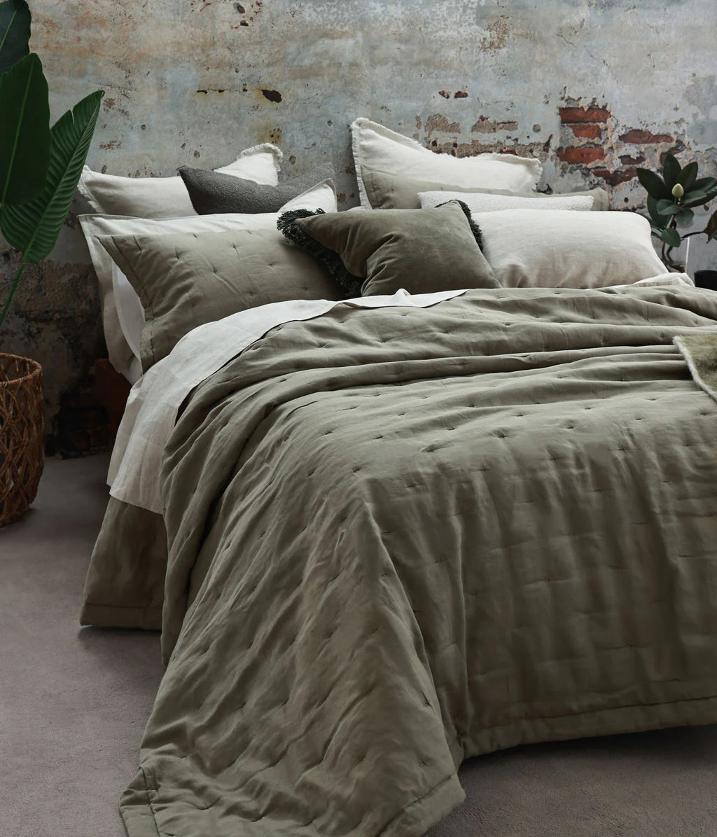 MM Linen Laundered Linen Bedspread Set Range