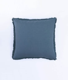 Laundered Linen Tassel Euro Set Ocean